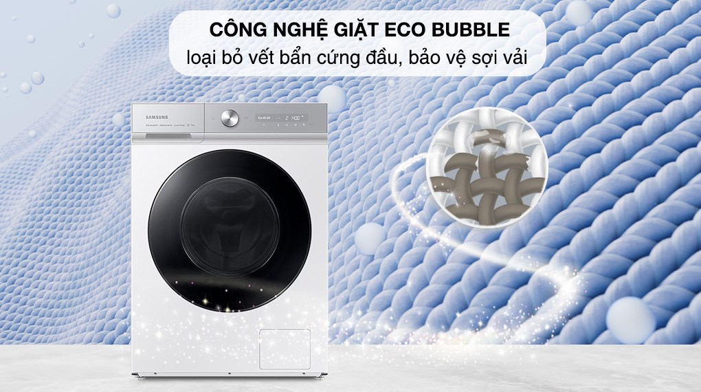 Máy giặt sấy Samsung Bespoke AI Inverter Giặt 12 Kg - Sấy 8 Kg WD12BB944DGHSV